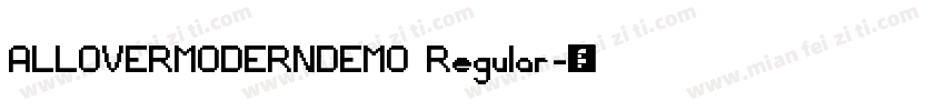 ALLOVERMODERNDEMO Regular字体转换